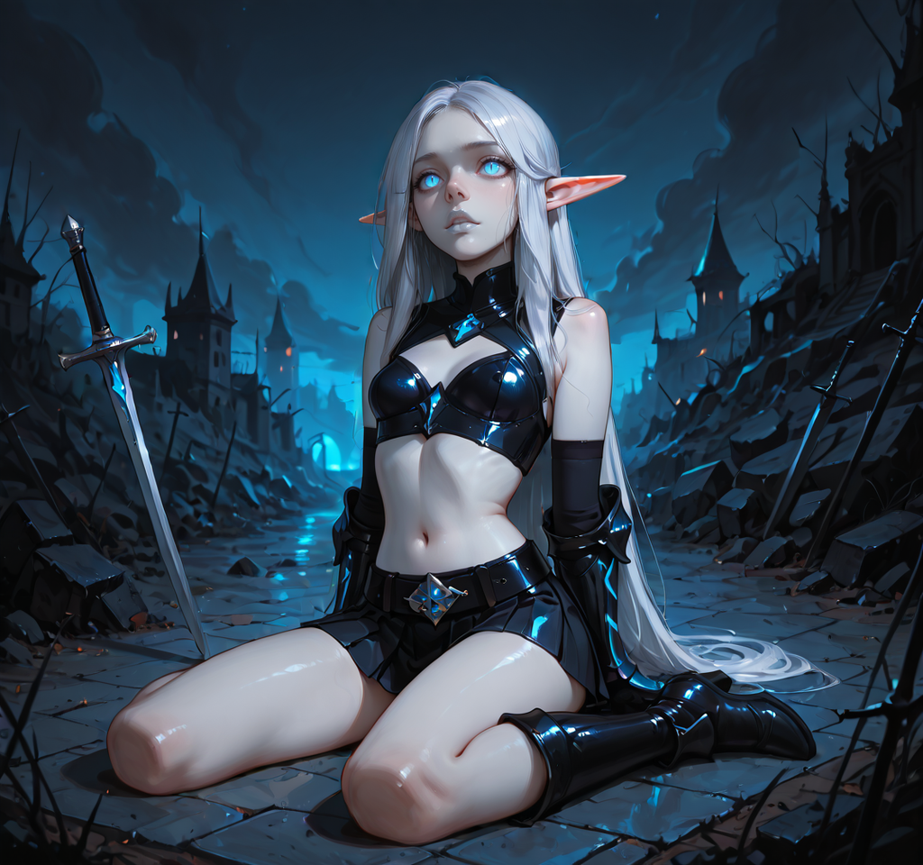Ithryn kneeling